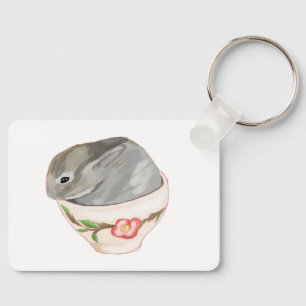 Porte-clés porte - clé lapin de tasse