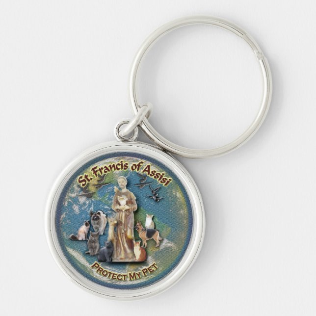 Porte-clés Porte - clé - le saint Francis d'Assisi protègent (Devant)