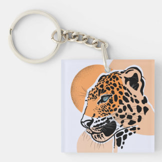 Porte-clés Porte - clé léopard - Art animal sauvage
