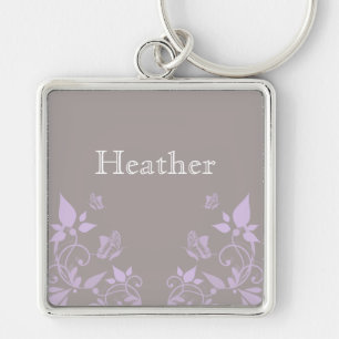 Porte-clés Porte - clé Lilac Butterfly Floral Premium