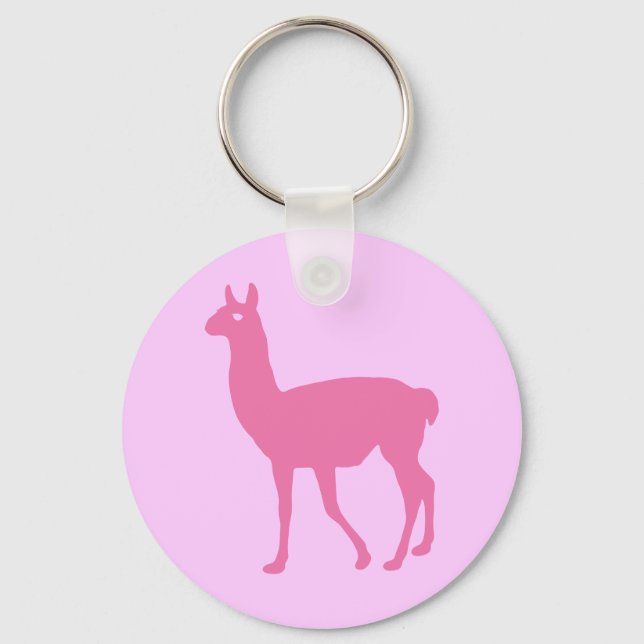 Porte-clés Porte - clé Llama rose (Recto)