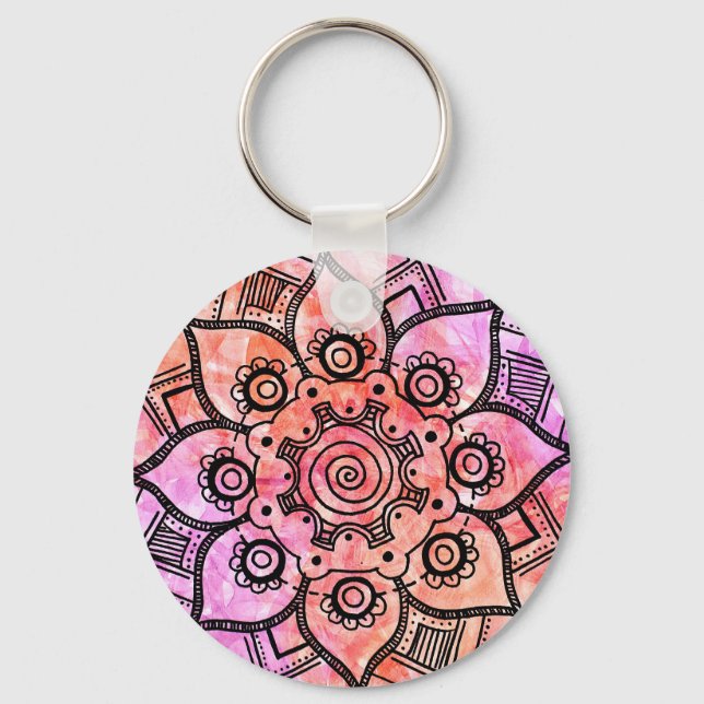 Porte-clés Porte - clé Mandala Abstrait (Recto)