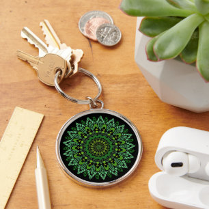 Porte-clés Porte - clé Mandala vert