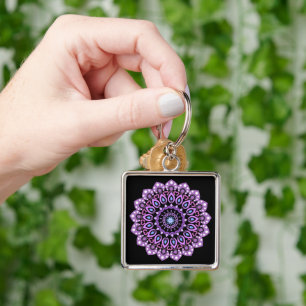 Porte-clés Porte - clé Mandala Violet Et Bleu