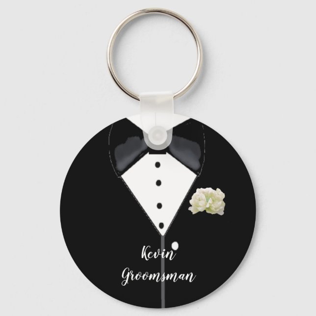 Porte-clés Porte - clé Mariage noir Tuxedo (Recto)