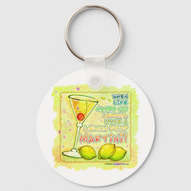 Porte-clés Porte - clé - Martini à la goutte de citron (Recto)