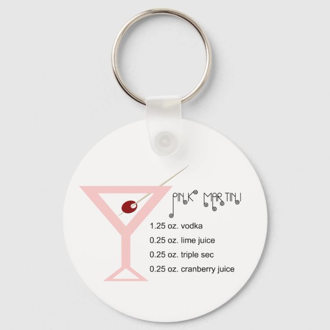 Porte-clés Porte - clé Martini rose (Recto)