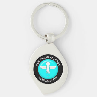 Porte-clés Porte - clé métallique d'alerte Médicale pénicilli