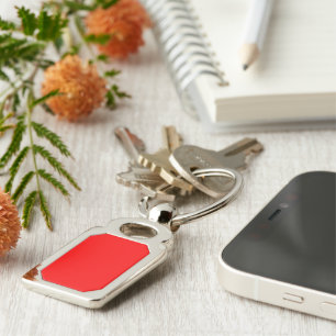 Porte-clés Porte - clé métallique Rectangle rouge