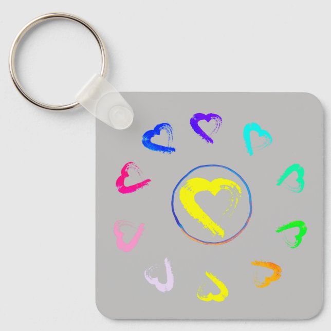 Porte-clés Porte - clé métallique Sunheart acrylique (Recto)