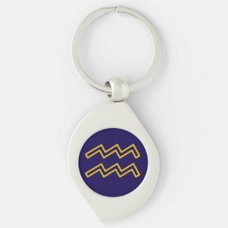 Porte-clés Porte - clé métallique Zodiac Aquarius