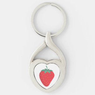 Porte-clés Porte - clé mignon aux grandes fraises