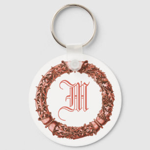 Porte-clés Porte - clé monogramme de couronne rouge