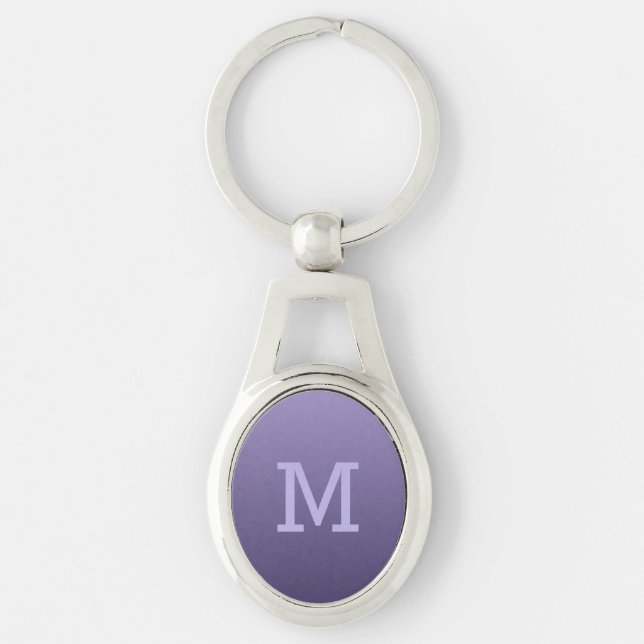 Porte-clés Porte - clé monogramme personnalisé Violet violet (Devant)