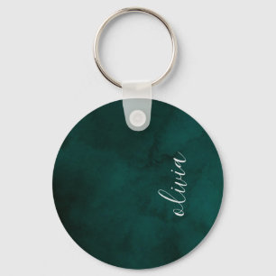 Porte-clés Porte - clé monogramme vert foncé - Personnel