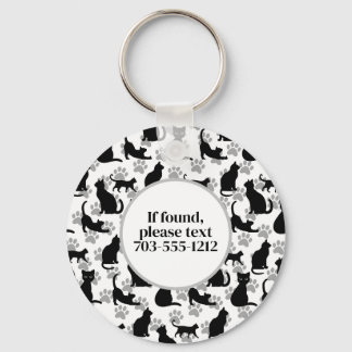 Porte-clés Porte - clé Motif de chat noir