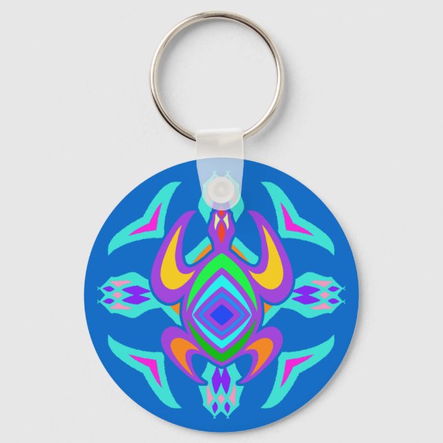 Porte-clés Porte - clé Motif de symétrie tortue (Recto)