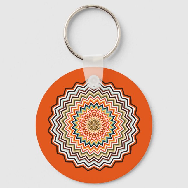 Porte-clés Porte - clé Motif Mandala Zigzag (Recto)