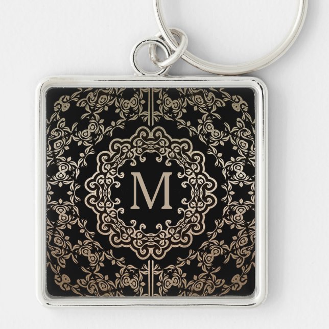 Porte-clés Porte - clé Motif Monogram Gold Filigree (Devant)