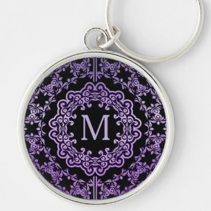 Porte-clés Porte - clé Motif Monogram Purple Filigree