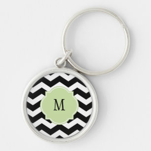 Porte-clés Porte - clé Motif noir et blanc Chevron