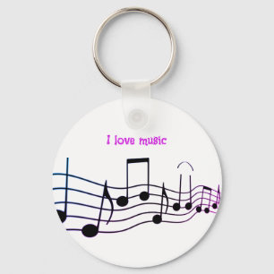 Porte-clés Porte - clé musical à notes colorées