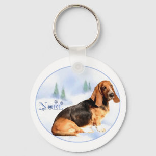 Porte-clés Porte - clé Noel Basset Hound