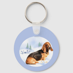 Porte-clés Porte - clé Noel Basset Hound