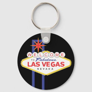 Porte-clés Porte - clé Noir Aux Signes De Las Vegas