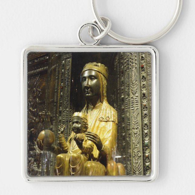 Porte-clés porte - clé noir de Montserrat de madonna (Devant)