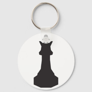 Porte-clés Porte - clé noir de pièce d'échecs