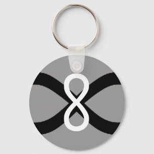 Porte-clés Porte - clé noir et blanc infini