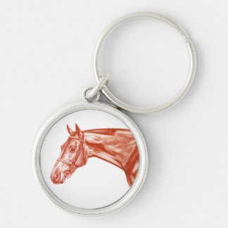 Porte-clés Porte - clé ocre rouge de cheval de chasseur
