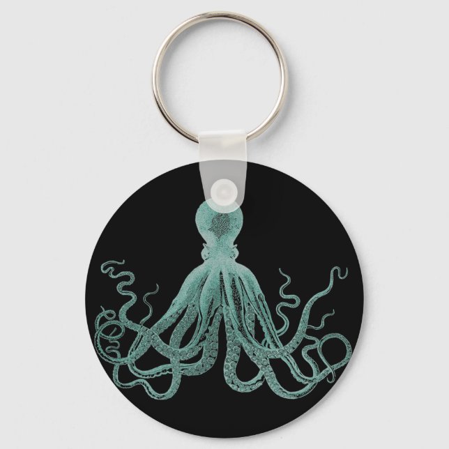 Porte-clés Porte - clé octopus bleu (Recto)