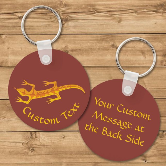 Porte-clés Porte - clé Orange Lizard (Créateur téléchargé)