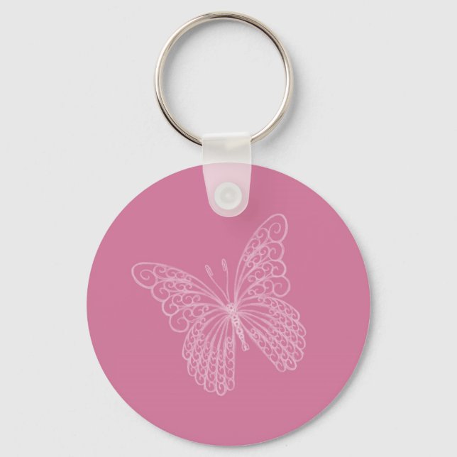 Porte-clés Porte - clé papillon Filigree en rose (Recto)