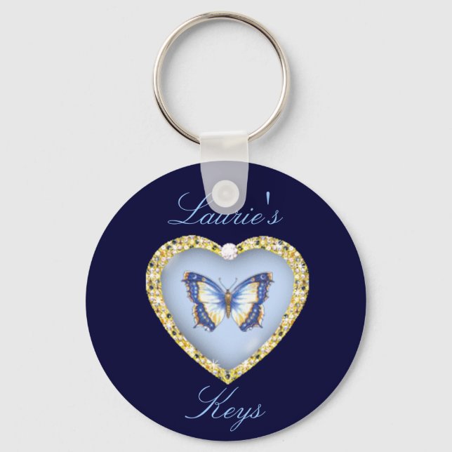 Porte-clés Porte - clé papillon personnalisé (Recto)