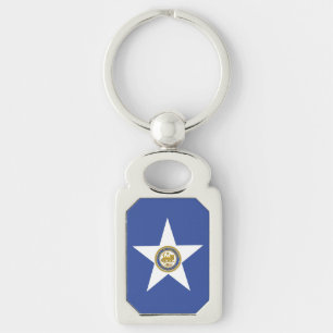 Porte-clés Porte - clé patriotique avec drapeau de Houston