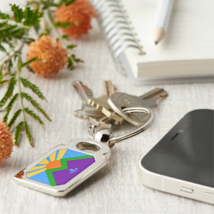 Porte-clés Porte - clé patriotique avec drapeau du Manitou Sp