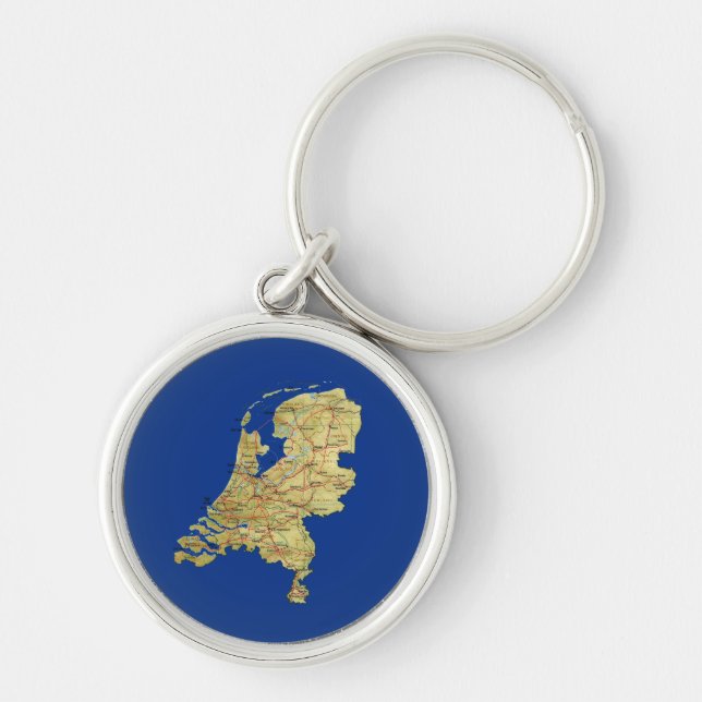 Porte-clés Porte - clé Pays-Bas Map (Devant)