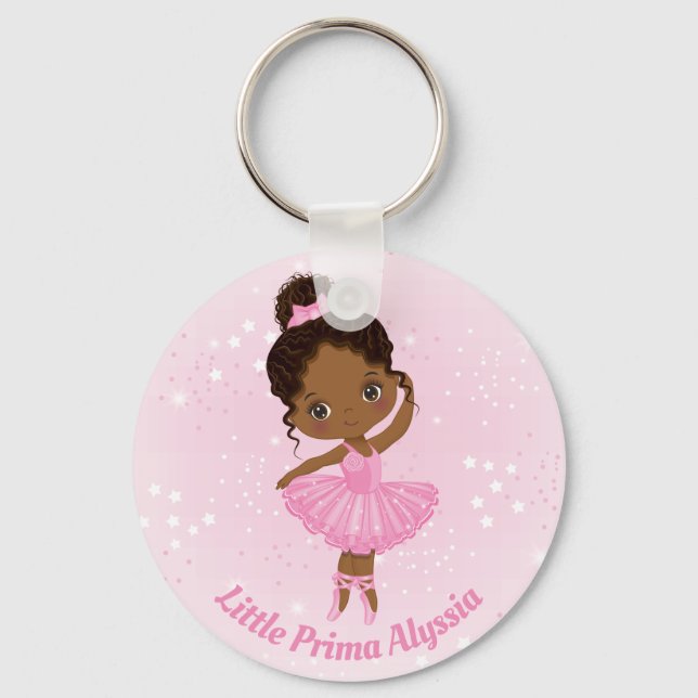 Porte-clés Porte - clé personnalisé afro-américain Ballerina (Recto)