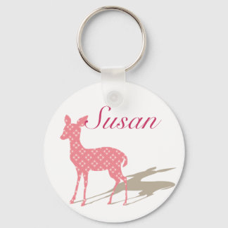 Porte-clés Porte - clé personnalisé "Bambi rose"
