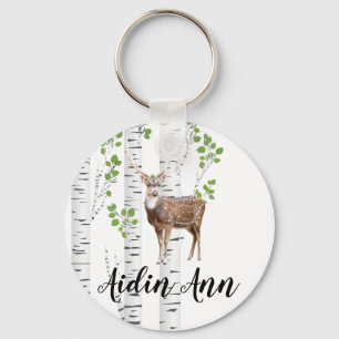 Porte-clés Porte - clé personnalisé Deer Doe Buck Woodland Hu