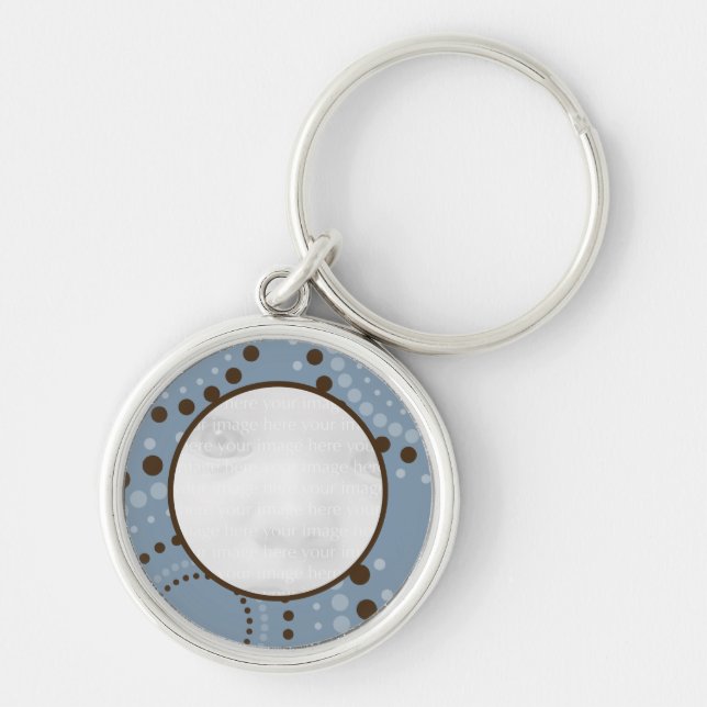 Porte-clés Porte - clé photo Blue & Brown Cirlce Baby (Devant)