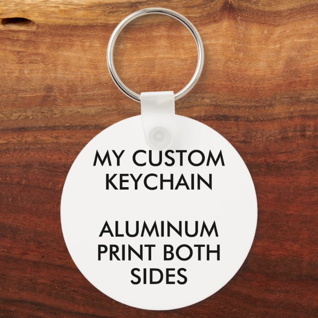 Porte-clés Porte - clé PHOTO D'ALUMINIUM ROND Personnalisé (Recto)