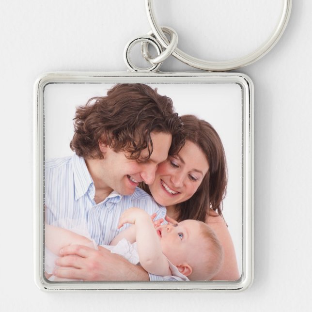Porte-clés Porte - clé photo de famille personnalisé (Devant)