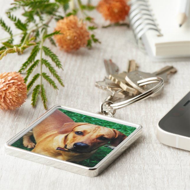 Porte-clés Porte - clé photo en métal personnalisé (Côté)