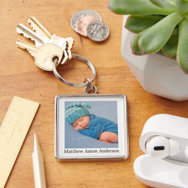 Porte-clés Porte - clé photo et nom bébé (Bureau)