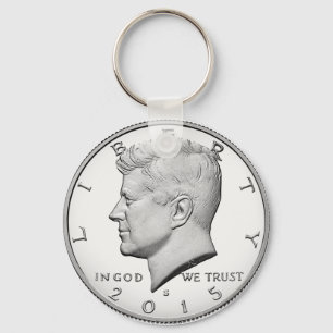 Porte-clés Porte - clé photo Kennedy Half Dollar