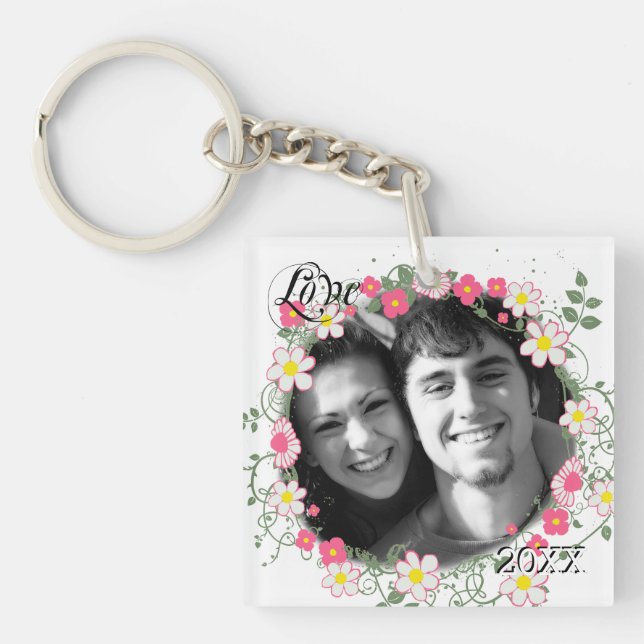Porte-clés Porte - clé photo personnalisé (Devant)
